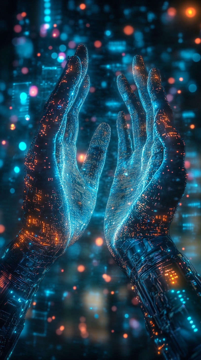 Free Futuristic glowing hands Image - Futuristic, Glowing, Hands ...
