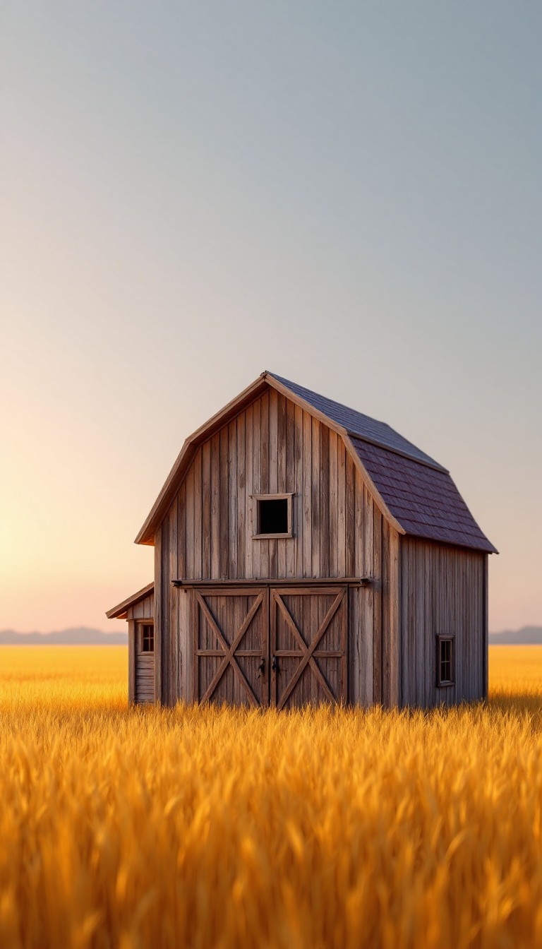 Free Golden Barn Sunset Image - Barn, Wheat, Rustic | Download at StockCake