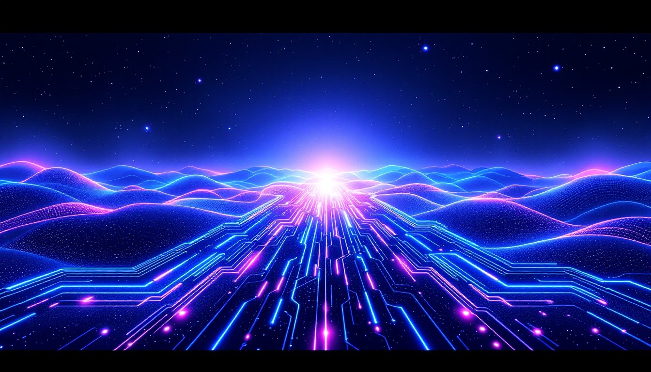 Free Digital Neon Horizon Image - Neon, Blue, Purple | Download at ...