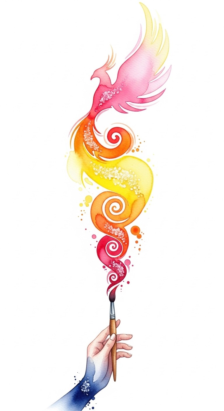 Free Creative Phoenix Rising Image - Watercolor, Phoenix, Illustration ...