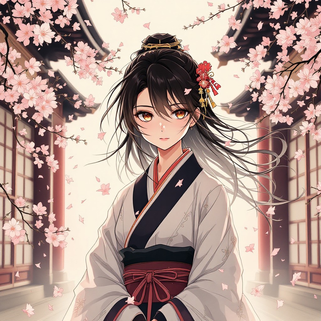 Free Cherry Blossom Elegance Image - Anime, Sakura, Kimono | Download ...