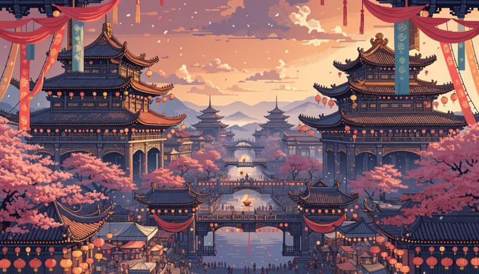 Free Mountain Noodle Village Image - Pixel, Village, Noodles | Download ...