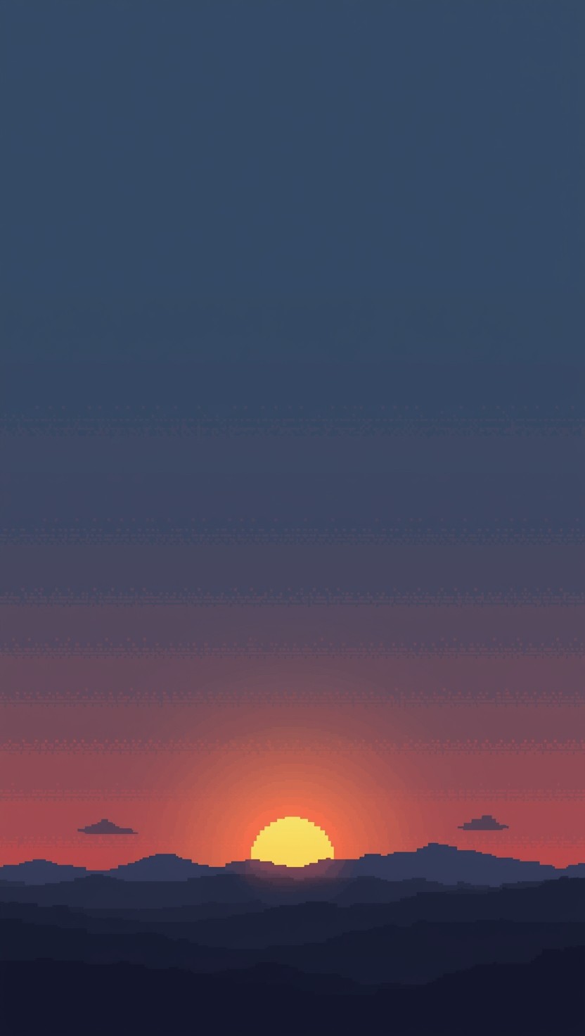Free Pixel Dawn Rising Image - Pixel, Sunrise, Minimalist | Download at ...