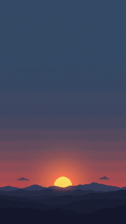 Free Pixel Dawn Rising Image - Pixel, Sunrise, Minimalist | Download at ...