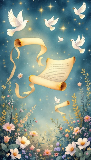 Free Magical Scroll Garden Image - Magical, Scrolls, Doves | Download ...