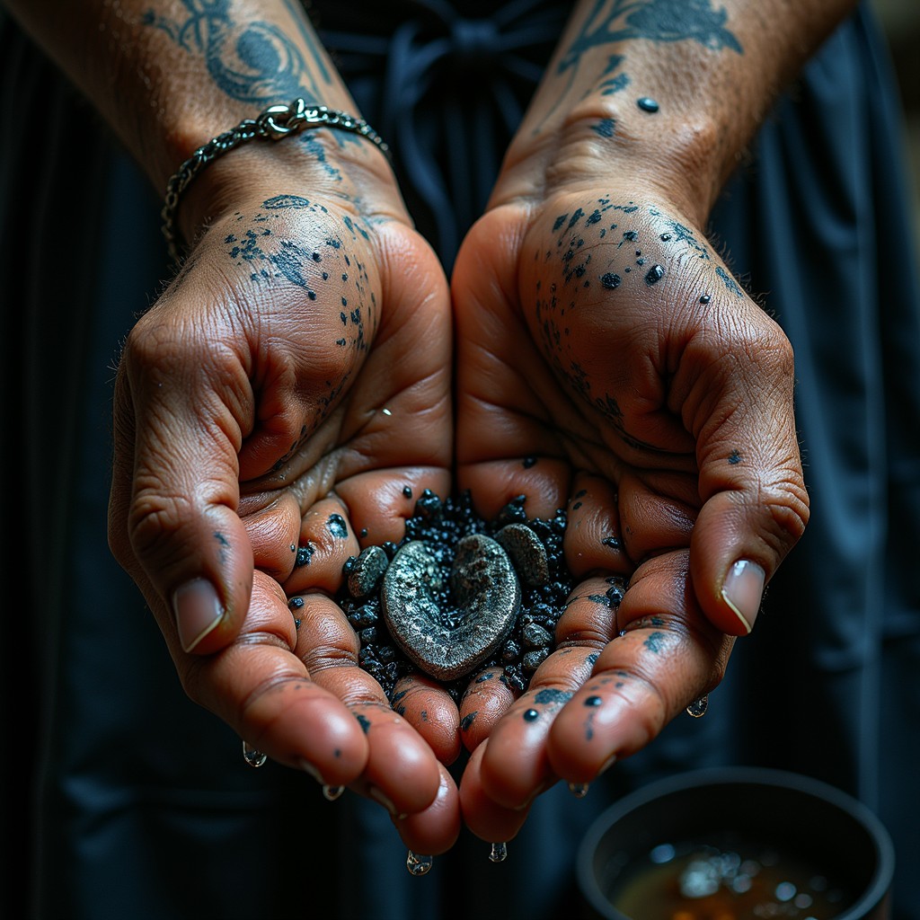 Free Sacred hands offering Image - Hands, Weathered, Medallion ...