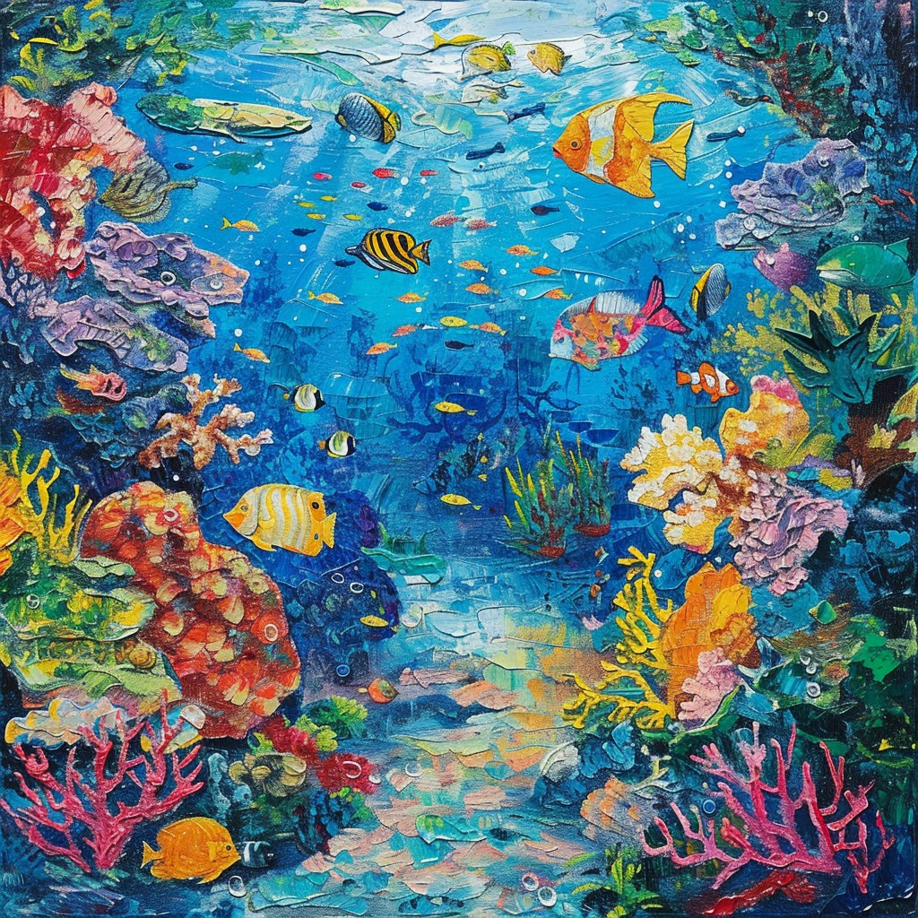 Free Vibrant Marine Art Image - Art, Painting, Colorful | Download at ...