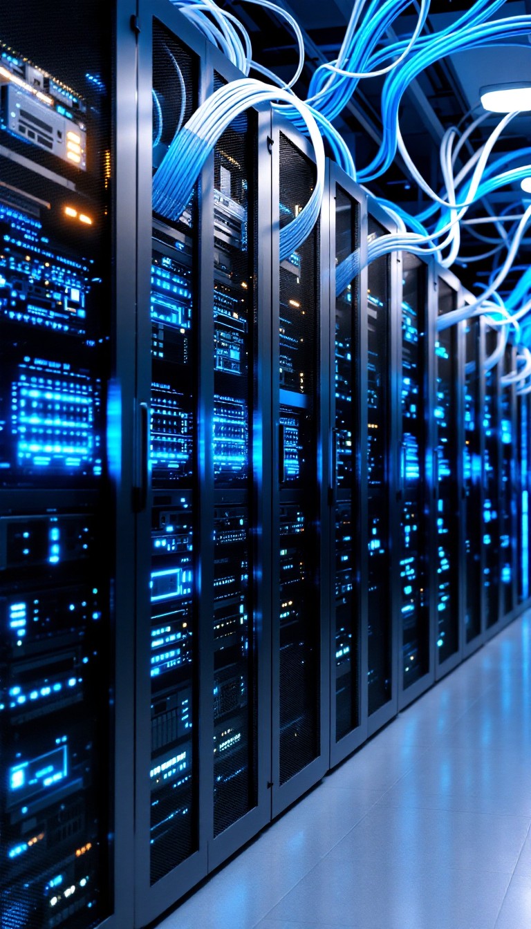 Free Glowing Server Room Image - Server, Datacenter, Technology ...