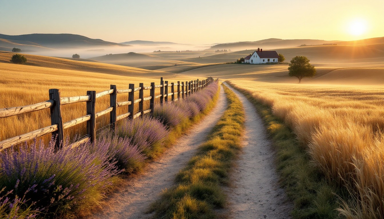 Country Setting Graphics Free Golden Country Path Image - Countryside, Sunrise, Path | Download ...