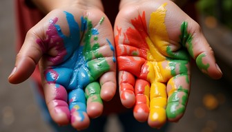 Mixed Hand Color Free Colorful Connected Hands Image - Colorful, Hands, Rainbow ...