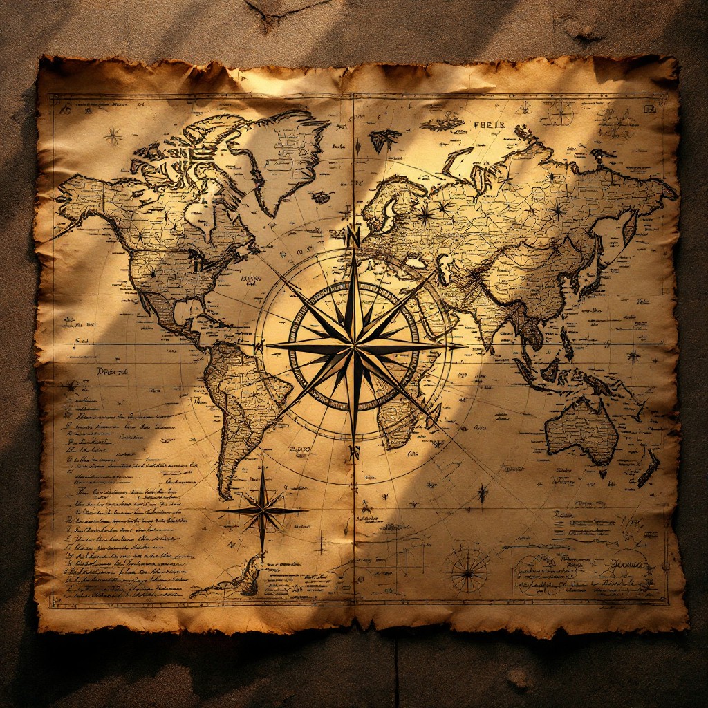 Free Ancient Explorer's Map Image - Map, Vintage, Compass | Download at ...