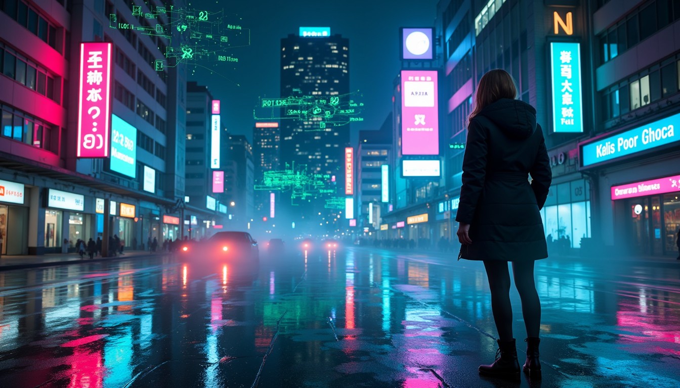 Free Neon Rainy Night Image - Cyberpunk, Neon, Rainy | Download at ...