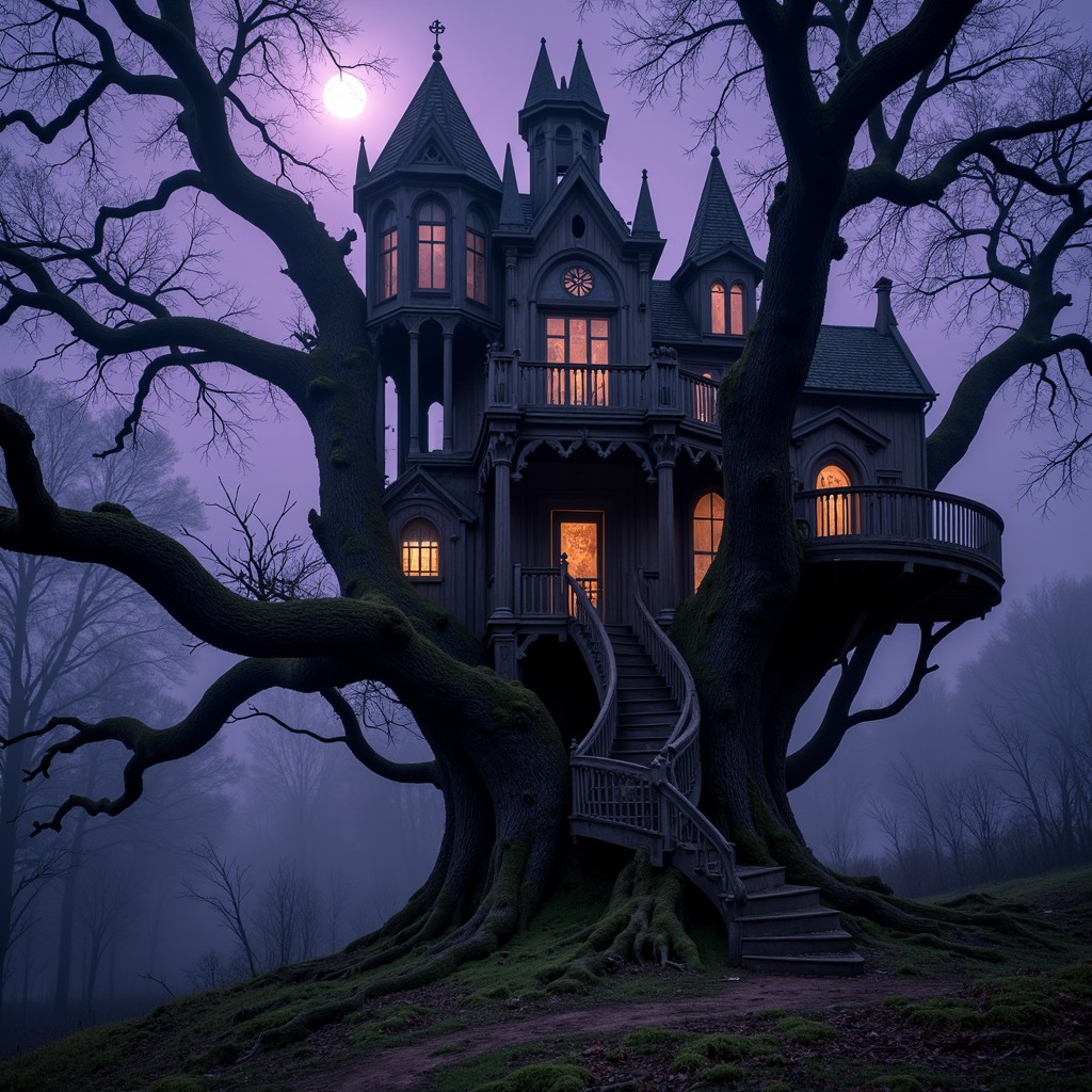 Spooky Treehouse Free Haunted Tree Castle Image - Gothic, Treehouse, Spooky | Download ...