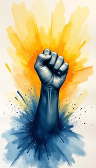 Free Strength Through Color Image - Strength, Watercolor, Fist ...