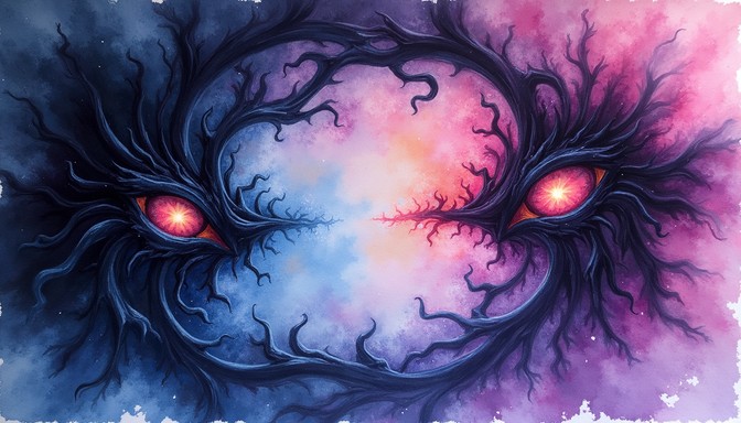 Free Celestial Being Emerges Image - Watercolor, Cosmic, Ethereal ...