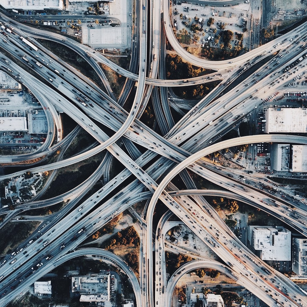 Interchange Theme Free Intricate Highway Interchange Image - Traffic, Roads, Aerial ...