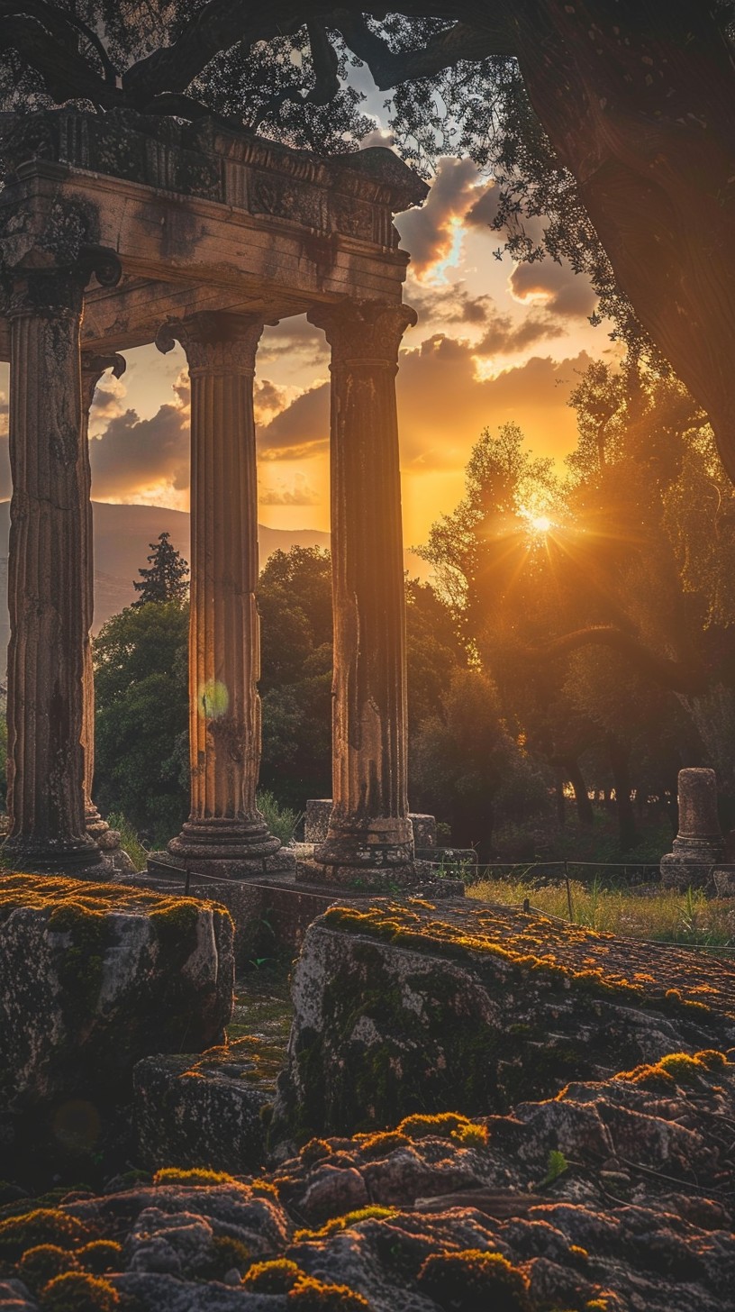 Free Sunset Ancient Ruins Image - Sunset, Ruins, Temple | Download at ...