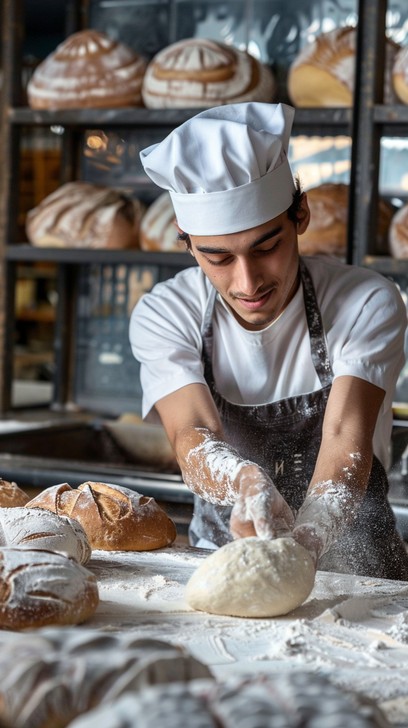 Free Baker kneading dough Image - Baker, Bakery, Bread | Download at ...
