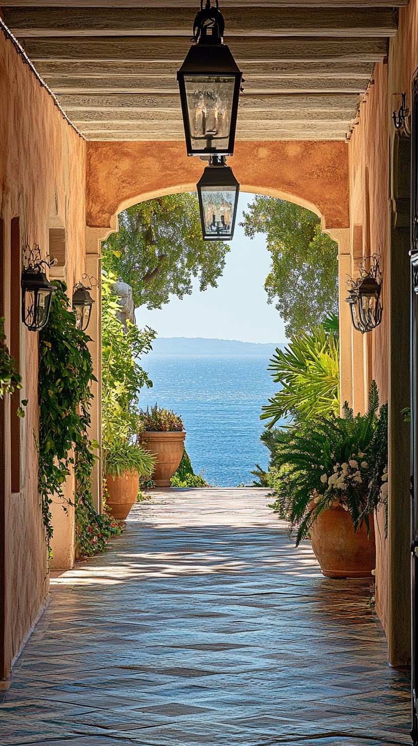 Archade View Free Seaside Archway View Image - Archway, Seaside, Lanterns | Download ...