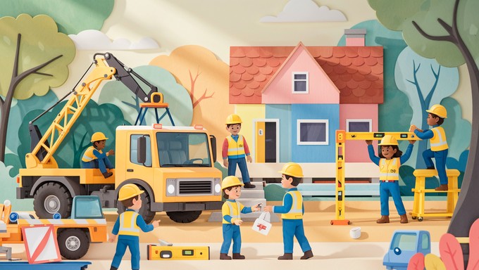 Free Building Together Safely Image - Construction, Building, Workers ...