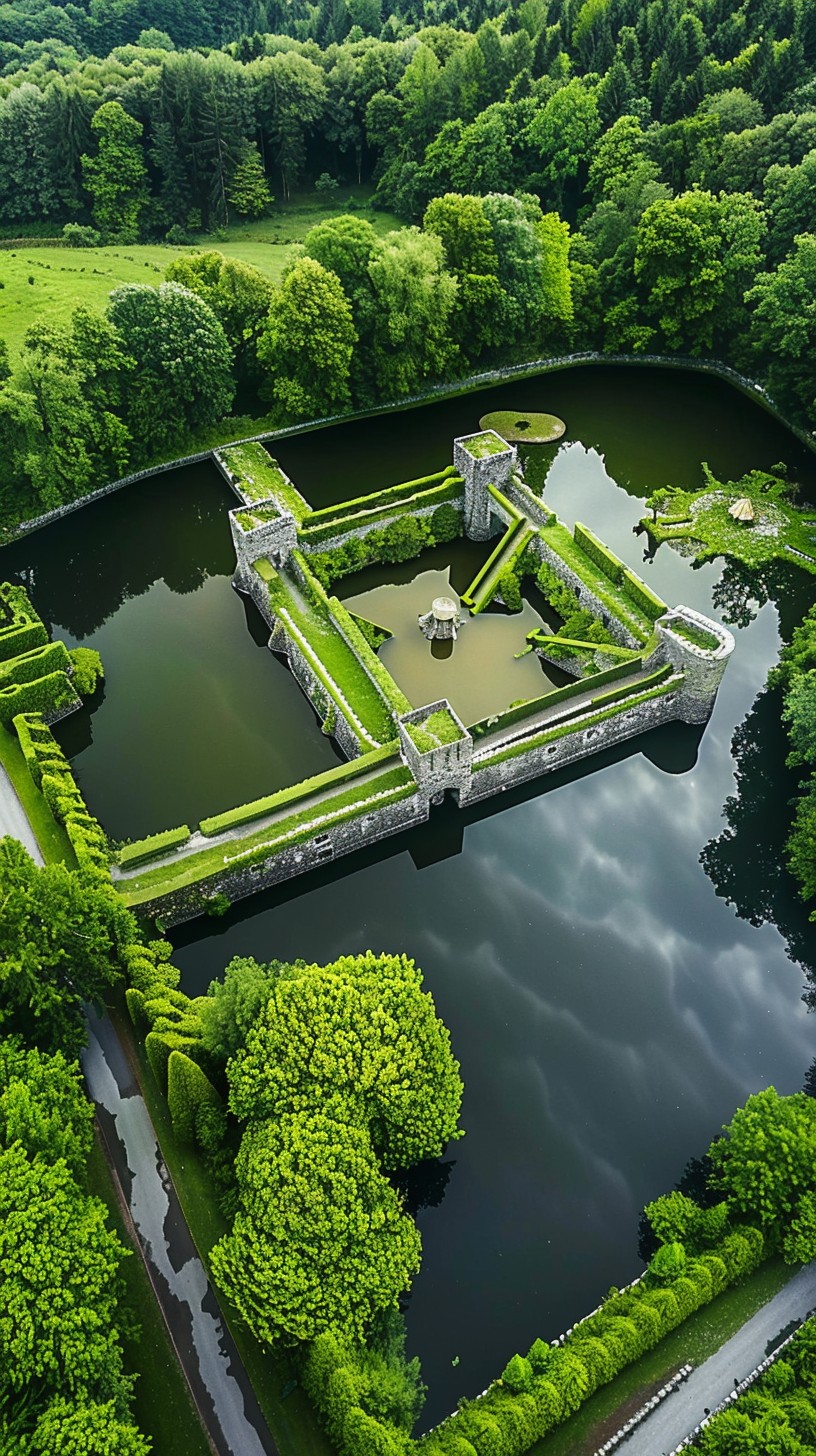Free Historic Castle Aerial Image - Castle, Aerial, Greenery | Download ...