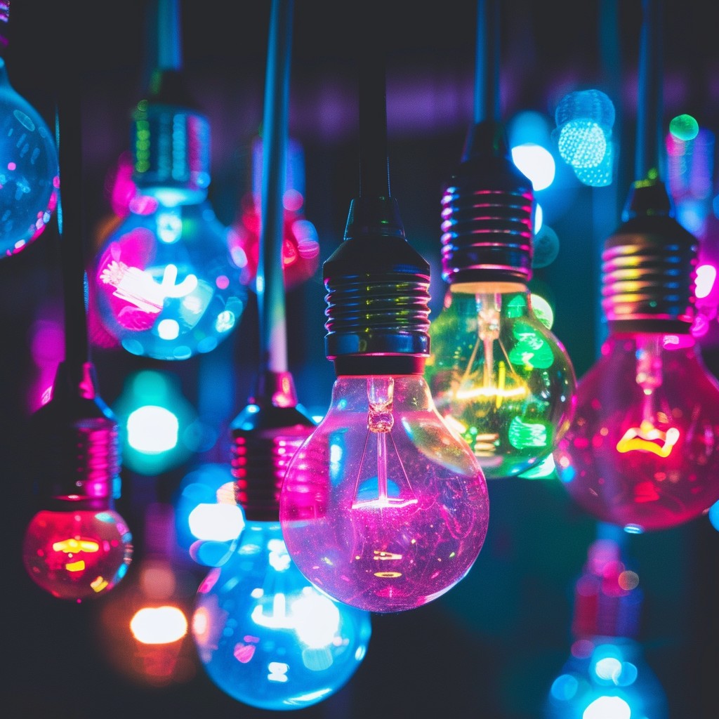 Free Illuminated Colorful Bulbs Image - Lighting, Bulbs, Colorful ...