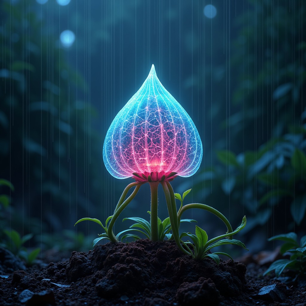 Free Bioluminescent Cyber Bloom Photo - Bioluminescent, Cyberpunk ...