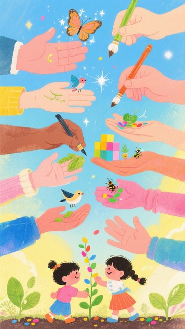 Free Diverse Hands Creating Image | Download at StockCake