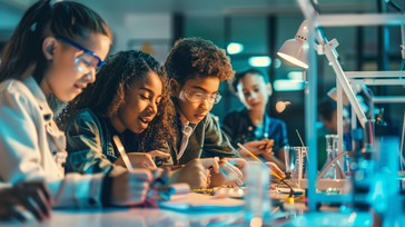 Free Students conducting experiment Image - Students, Science ...
