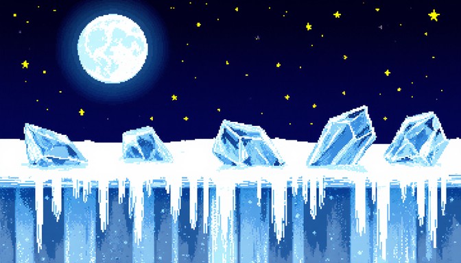 Free Crystalline Moonlit Night Image - Crystals, Moonlight, Ice ...
