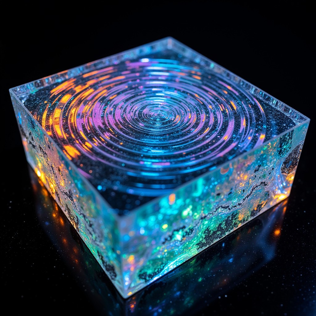 Free Prismatic Crystal Cube Image - Holographic, Iridescent, Cube ...