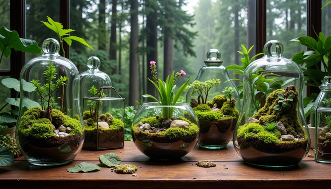 Curated visual reference: How To Create A Harmonious Environment In A Goldfish Terrarium Reference: Free Verdant Glass Worlds Image Terrariums Moss Ferns