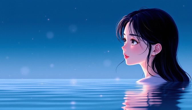 Free Reflective Anime Gaze Image - Anime, Reflection, Water | Download ...