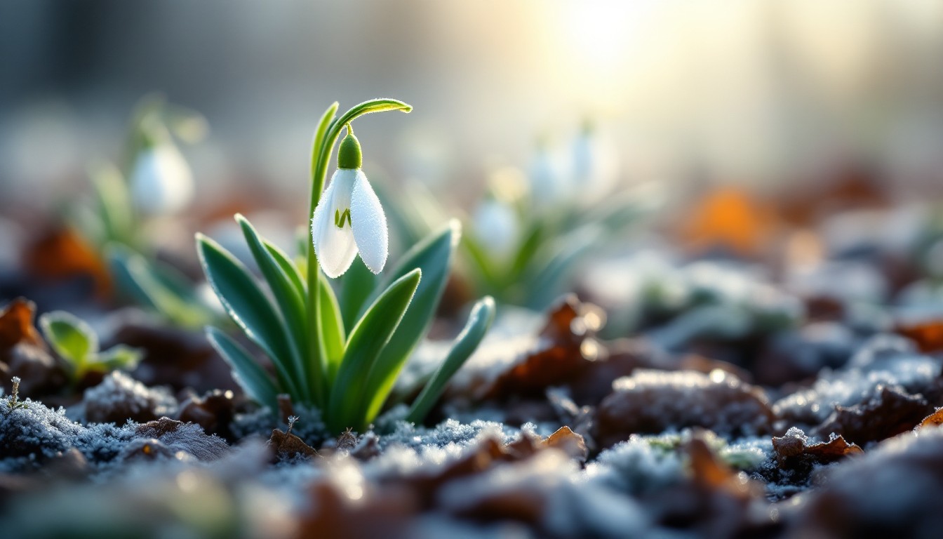Free Spring's First Bloom Image - Snowdrop, Frost, Dawn | Download at ...