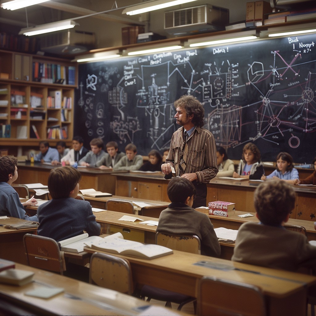 Classce Image Free Classic Classroom Scene Image - Classroom, Teacher, Students ...