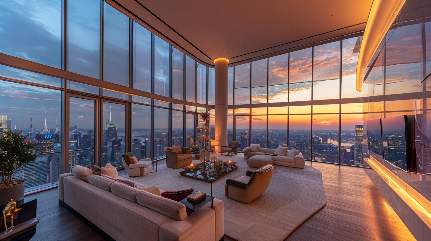 Free Luxurious Penthouse View Image - Penthouse, Sunset, Luxury ...