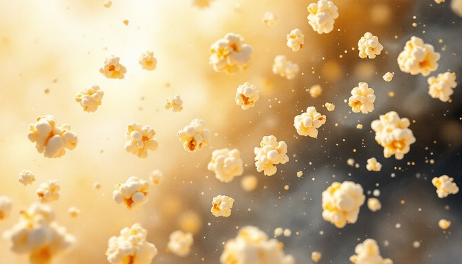 Popcorn Rising Free Golden Popcorn Dance Image - Popcorn, Floating, Golden | Download ...