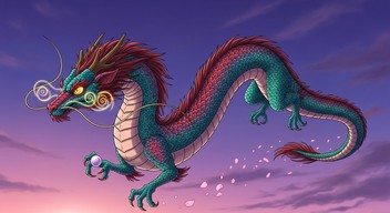 飛翔する雄大なドラゴンの画像をダウンロード - ドラゴン, アニメ