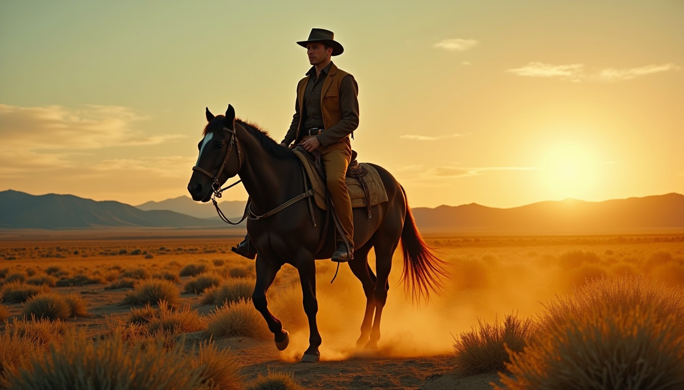 Free Lone Cowboy Silhouette Image - Cowboy, Western, Sunset | Download ...