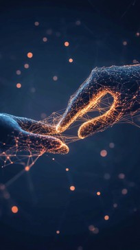 Free Futuristic holographic hands Image - Neon, Hands, Connectivity ...