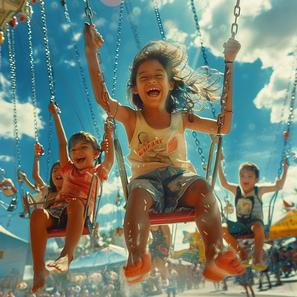 Free Joyful Swing Ride Image - Children, Laughter, Joy | Download at ...