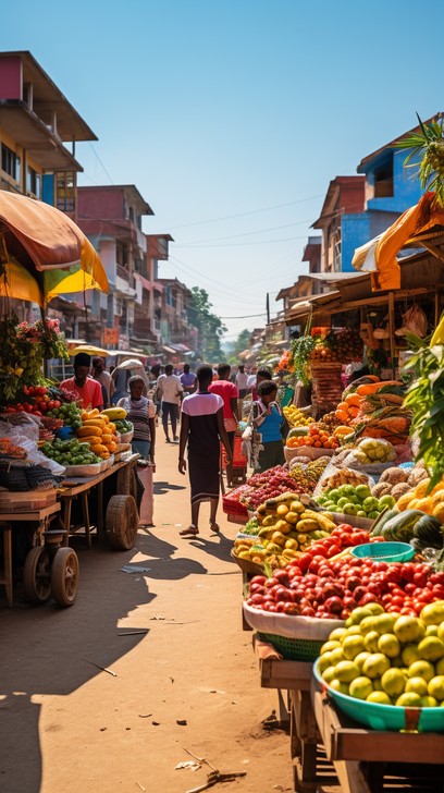 Free Bustling Market Scene Image - Market, Street, Vibrant | Download ...