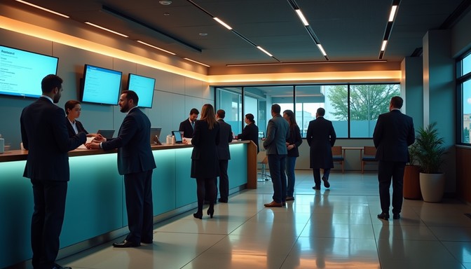 Reception Line Location Free Modern reception area Image - Reception, Lobby, Corporate ...