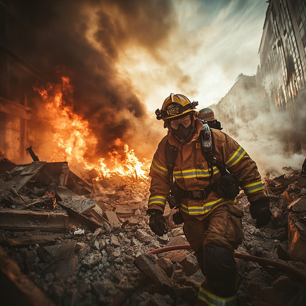 Free Firefighter in Action Image - Firefighter, Fire, Smoke | Download ...