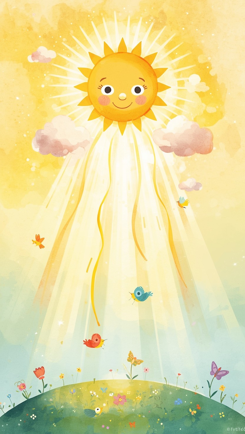 Free Radiant Smiling Sunshine Image - Sunshine, Whimsical, Rays ...