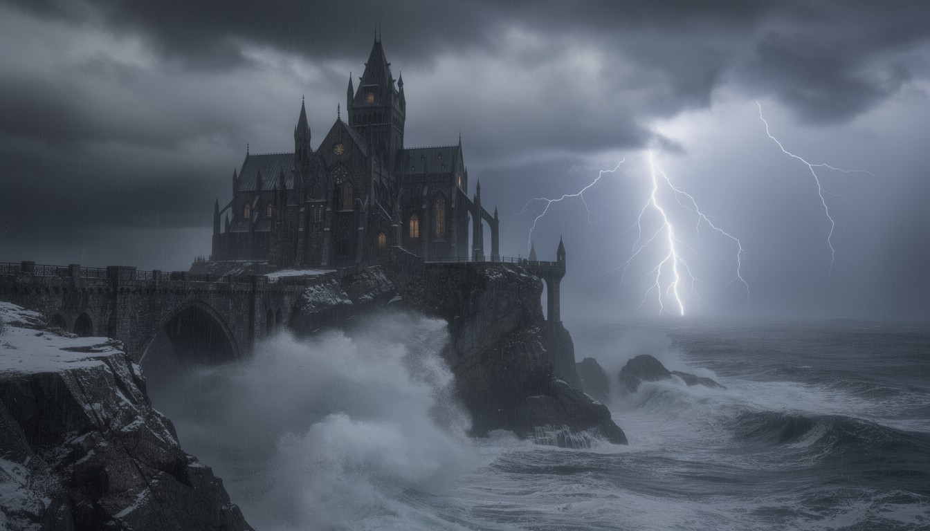 Free Storm Castle Cliff Image - Castle, Gothic, Storm | Download at ...
