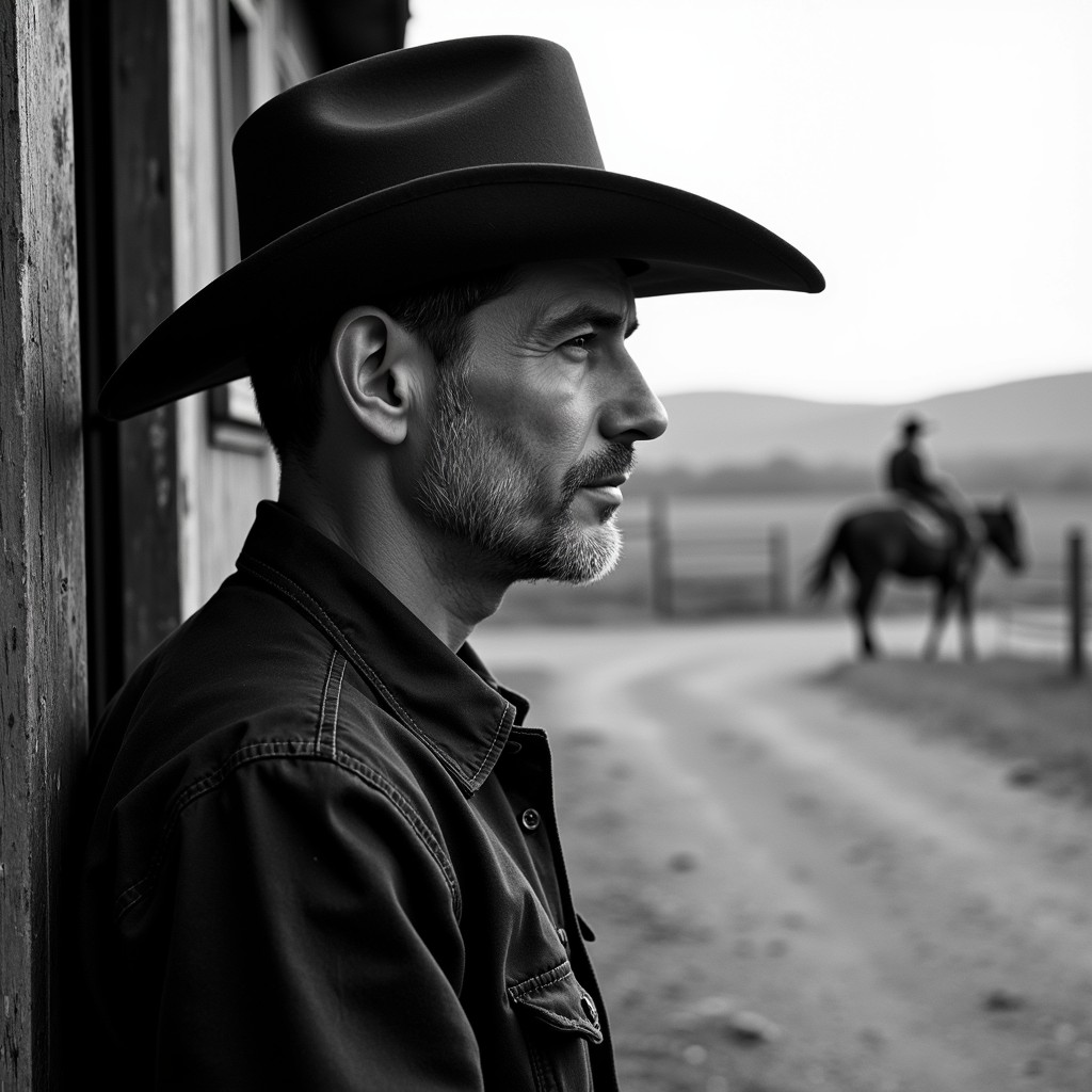 Free Weathered Western Profile Image - Cowboy, Western, Monochrome ...