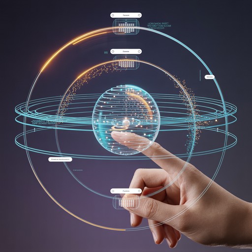 Hand Create Orbit Free Orbital Data Interface Image - Holographic, Futuristic, Interface ...