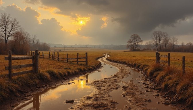 Free Rural Stream Glow Image - Stream, Countryside, Sunset | Download ...