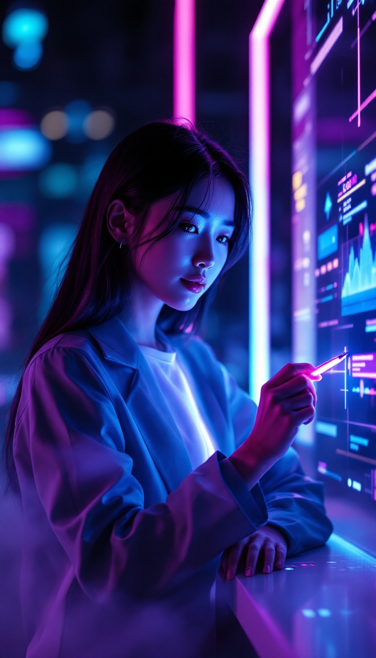 Free Future Tech Interface Image - Cyberpunk, Holographic, Neon ...